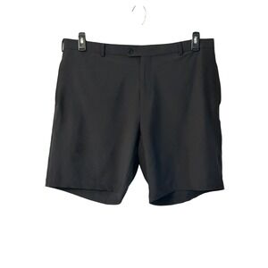 Peter Millar Golf Shorts Wicking Performance‎ Flat Front Black Size 40